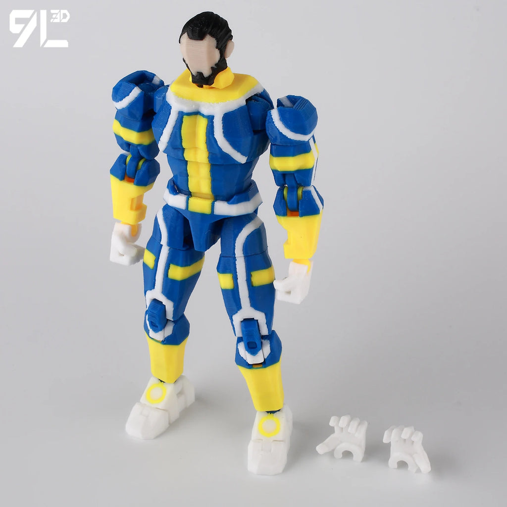 9L3D Superhero Team Invincible Boy Heroes Action Figure Lucky13 Dummy13 Multi-Colored T13 Multi-Jointed Collectible Toys Titan13