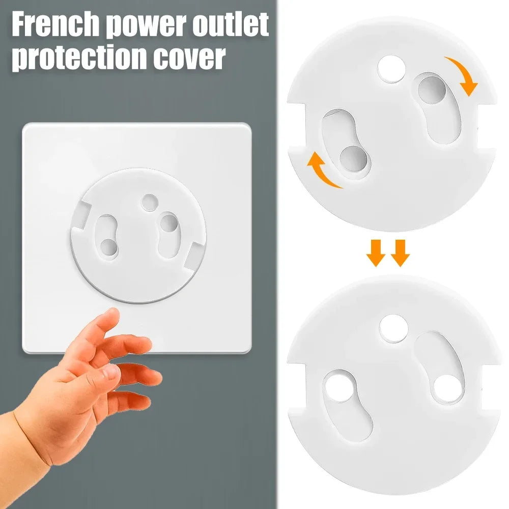 White Electrical Safety Socket Protective Covers Baby Care Clear Anti-electric Shock Infant Plug Power Outlet Guard Protection