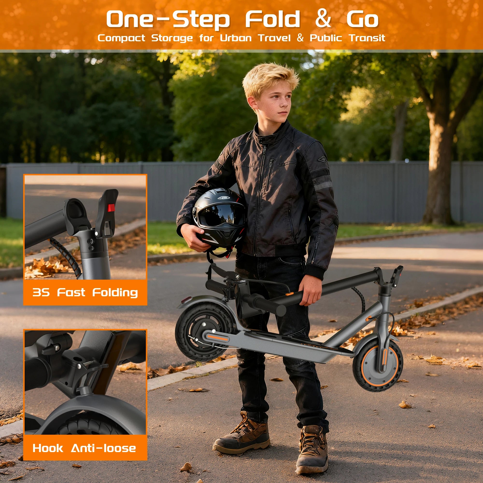 AOVOPRO Mini80C Electric Scooter for Children 350W 8.5Inch Kids Electric Scooter 31KM/H Super Speed 5-19KM APP Smart Escooter