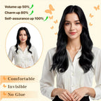 TESS Wire Hair Extensions Invisible Straight Wire Remy Human Hair Extensions with Transparent Line Clip In Hair Weft For Women