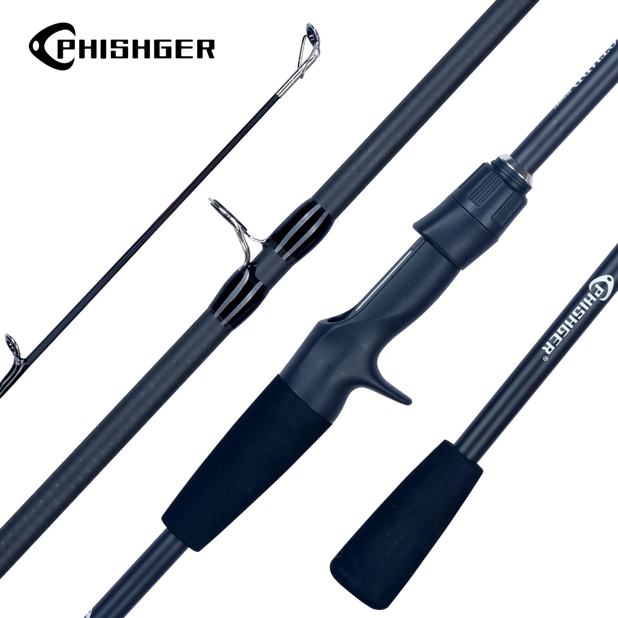 PHISHGER Spinning Baitcasting Travel Carbon Mini Goods For Fishing Rods Casting Weight 5-30g M Fast Ultralight Lure Trout Pole Main image