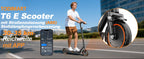 TODIMART T6 ABE E Scooter Mit Straßenzulassung, 30-35 km range, 350-500W brushless motor, dual brakes, and 8.5-inch run-flat tires