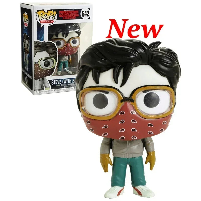 NEW!!! FUNKO POP Stranger Series #1462 Eddie #1250 Dustin Steve Robin Eleven Vinyl Action Figure Collection Models for Gifts