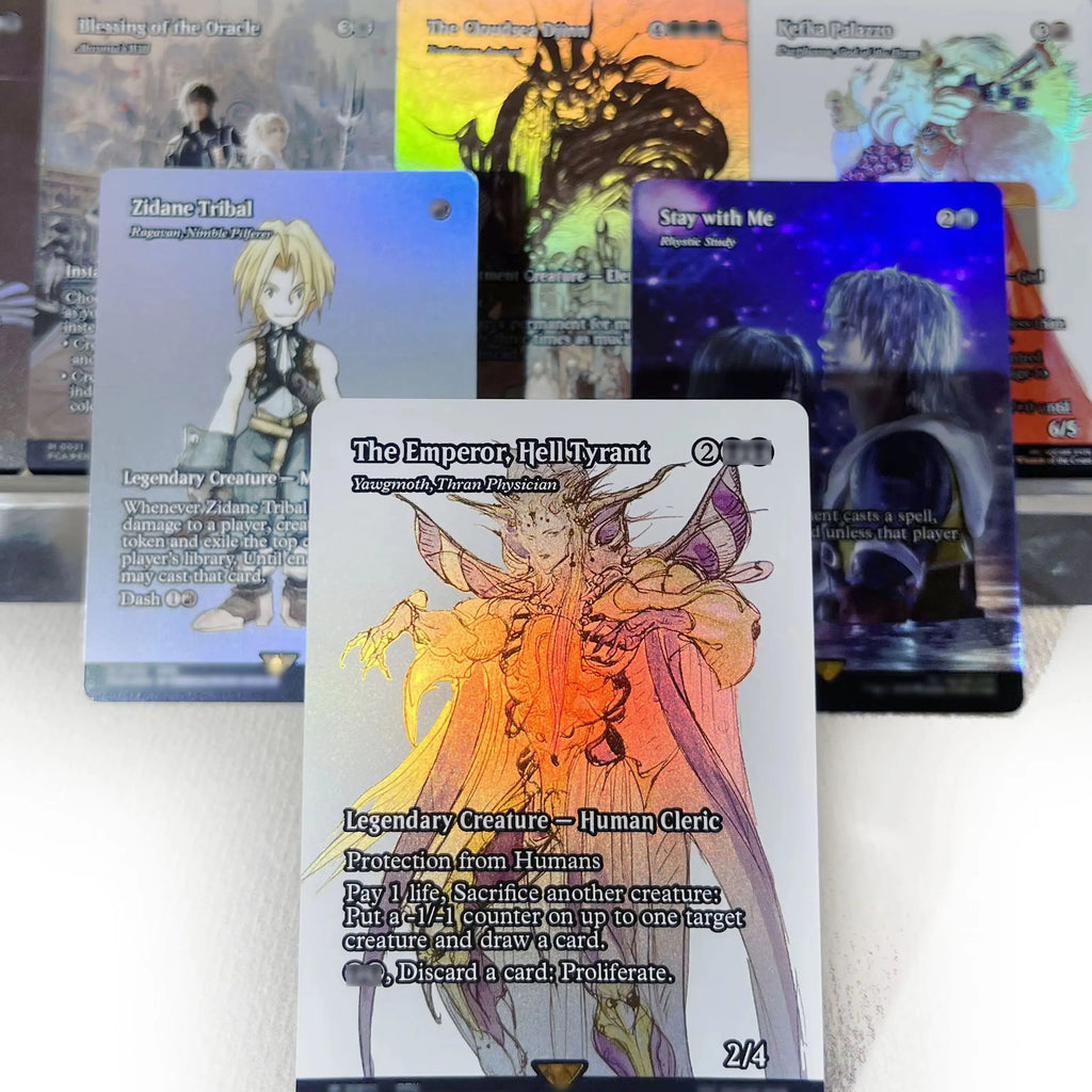 FCA FIN FIC PIP LTR FOIL4-002 magical cards Ancient Copper Dragon Tcg proxy Traveling Chocobo Celes, Rune Knight gathering