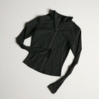 Slim Fit Sports Jacket Stand Collar Zipper Coat Sports Fitness Yoga Clothing Plus Velvet Jacket Slimming Quick-drying Top Suit