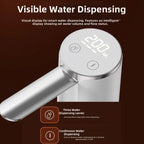 Electric Water Dispenser Foldable Automatic Water Pump Bottle With LED Display USB Charging Household Barreled Water Dispenser