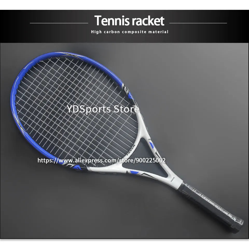 Professional Ultralight Racquet Composite Carbon Aluminium Alloy Tennisracket 45-55LBS Training Tennis Rackets Unisex Trainer
