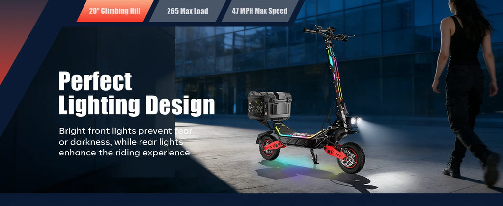 FREEBOY H10 E-Scooter Gift Toolbox 6000W Dual Motor 60V 28AH Battery Speed 75km/h 12" Tires Electric Scooter Hydraulic Braking