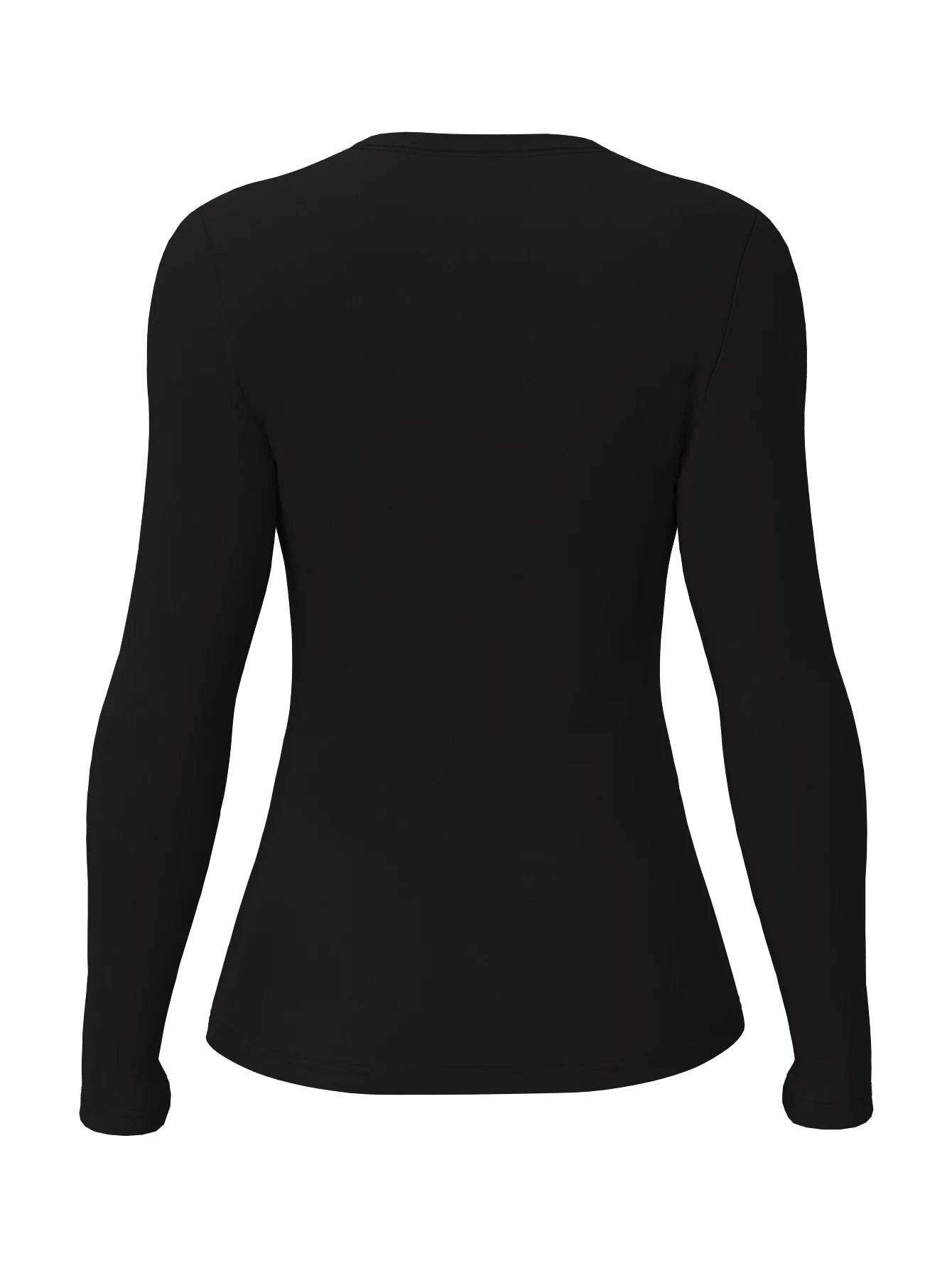 Women's Solid Color Crew Neck Fitted Long Sleeve Everyday Fitness T-Shirt Secondary image