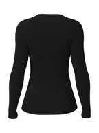 Women's Solid Color Crew Neck Fitted Long Sleeve Everyday Fitness T-Shirt