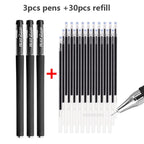 Gel Pens Set 0.5mm Black Blue Red Refill Gel Pen Bullet Tip School & Office Supplies Stationery Kawaii Accessories Stationery