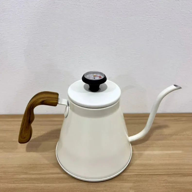 Stainless Hand Drip Coffee Maker with Thermometer Goose Beak Kettles Teapot Gooseneck Kettle Coffee Pot