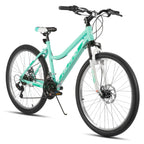 Hiland 26 Inch Women's Mountain Bike, 18-Speed with Front Suspension Fork, Dual Mechanical Disc Brakes, Aluminum Frame MTB