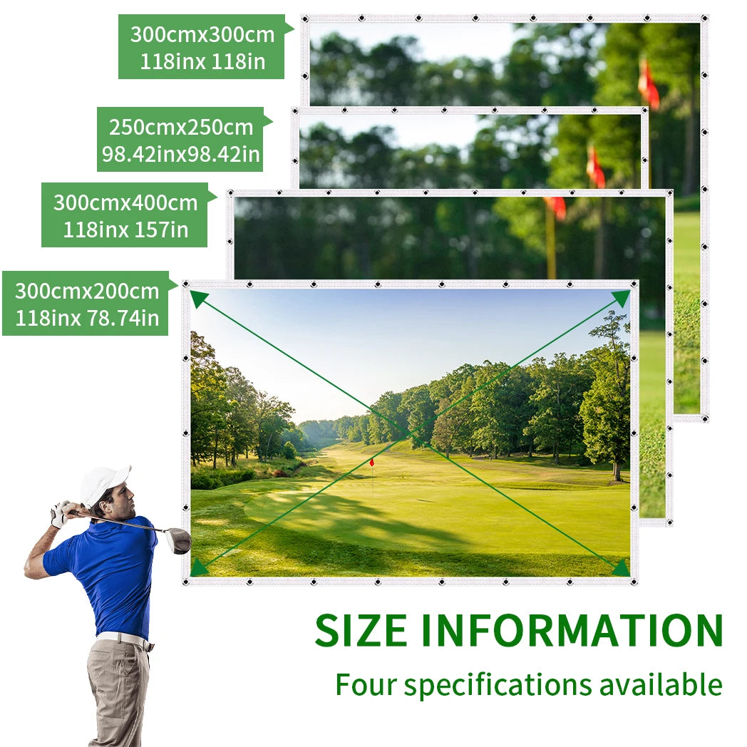 Caiton Golf Impact Screen - Silent HD, Tear-Resistant, Indoor & Outdoor Swing Training, Easy Setup, Anti-Strike, Various Sizes Secondary image