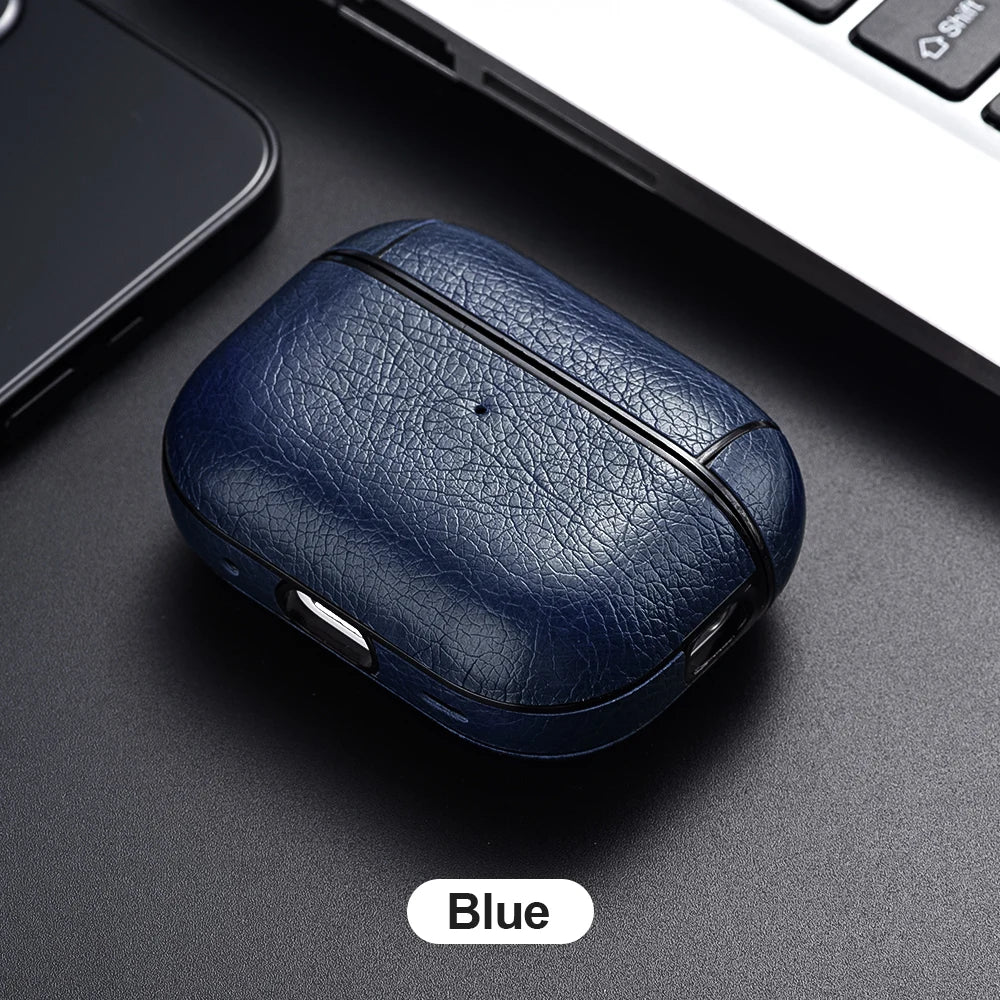 For Airpods Pro 3 Case Leather Business Earphone Case Headset Shell Headphone Cover For Apple AirPod 4 3 Pro 2nd Gen USB C Funda