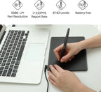 HUION HS64 Graphic Tablet 6Inch Drawing Tablets Digital Pen Pad Writing Drawing Board 8192 Stylus for Android Windows Mac Laptop
