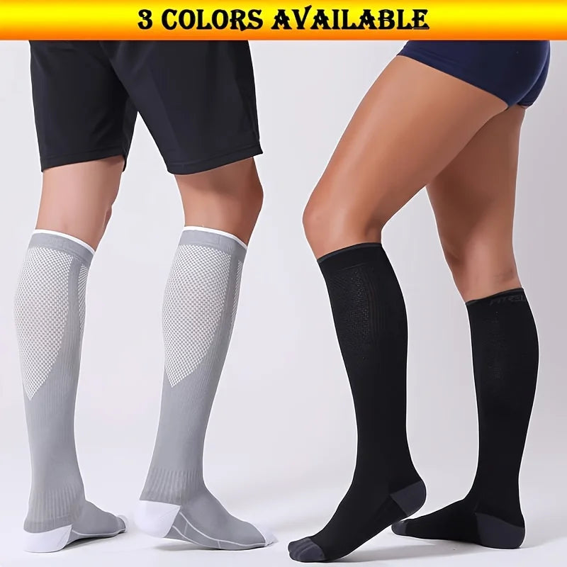 1/4 Pair Compression Socks Men Women 20-30mmhg - Circulation Support Socks Suitable Care Travel - Soft Breathable Sports Socks