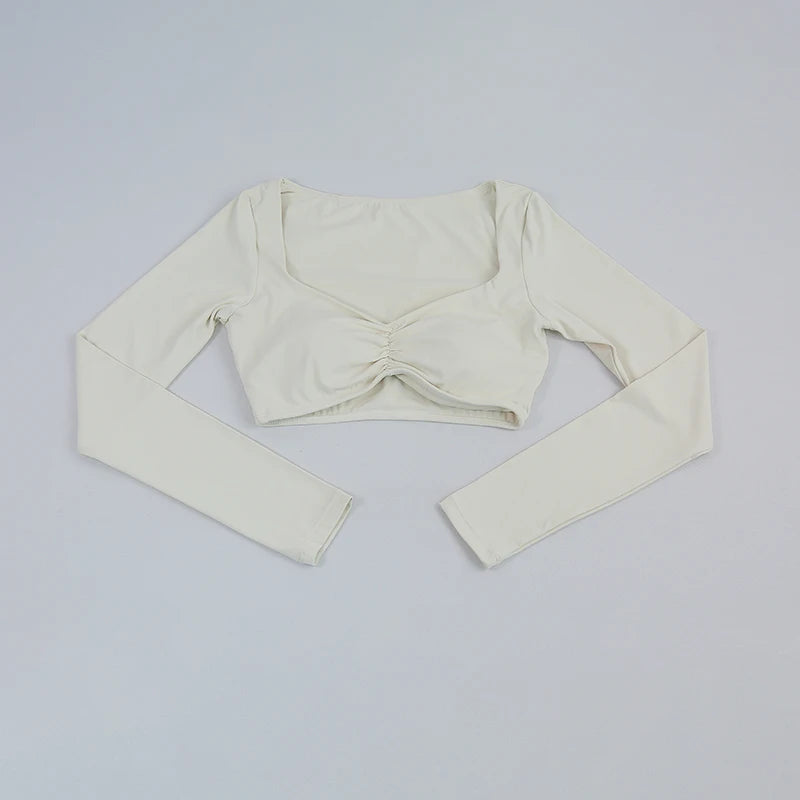 Quick Drying Breathable Short Yoga Sexy Clothes For Women Nude Feeling Fitness Tops Slim Fit Exercise Running Clothes