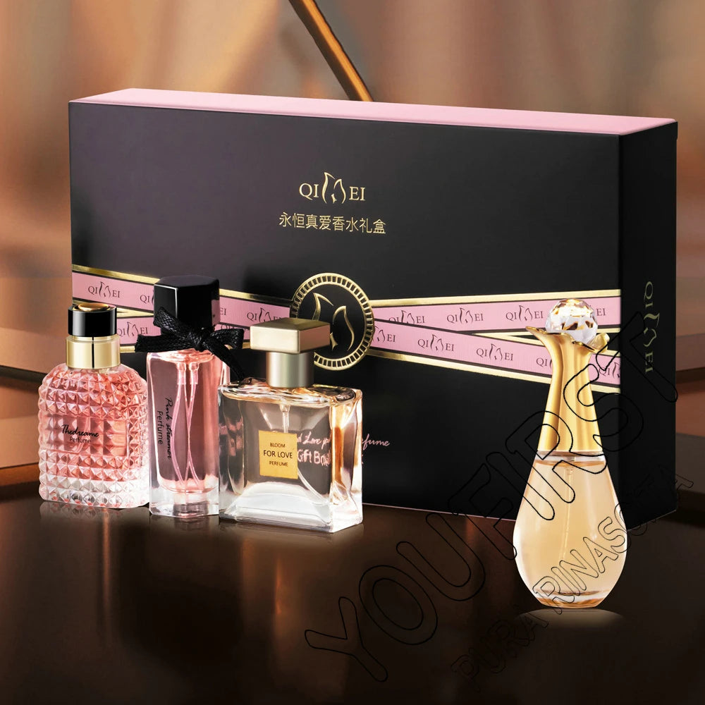 Luxury Brand Perfume Women Eau De Parfum Femme Gift Box 4Pcs Set 100ml Perfumes De Mujer Fresh Natural Floral Fruity Scent Spray Secondary image