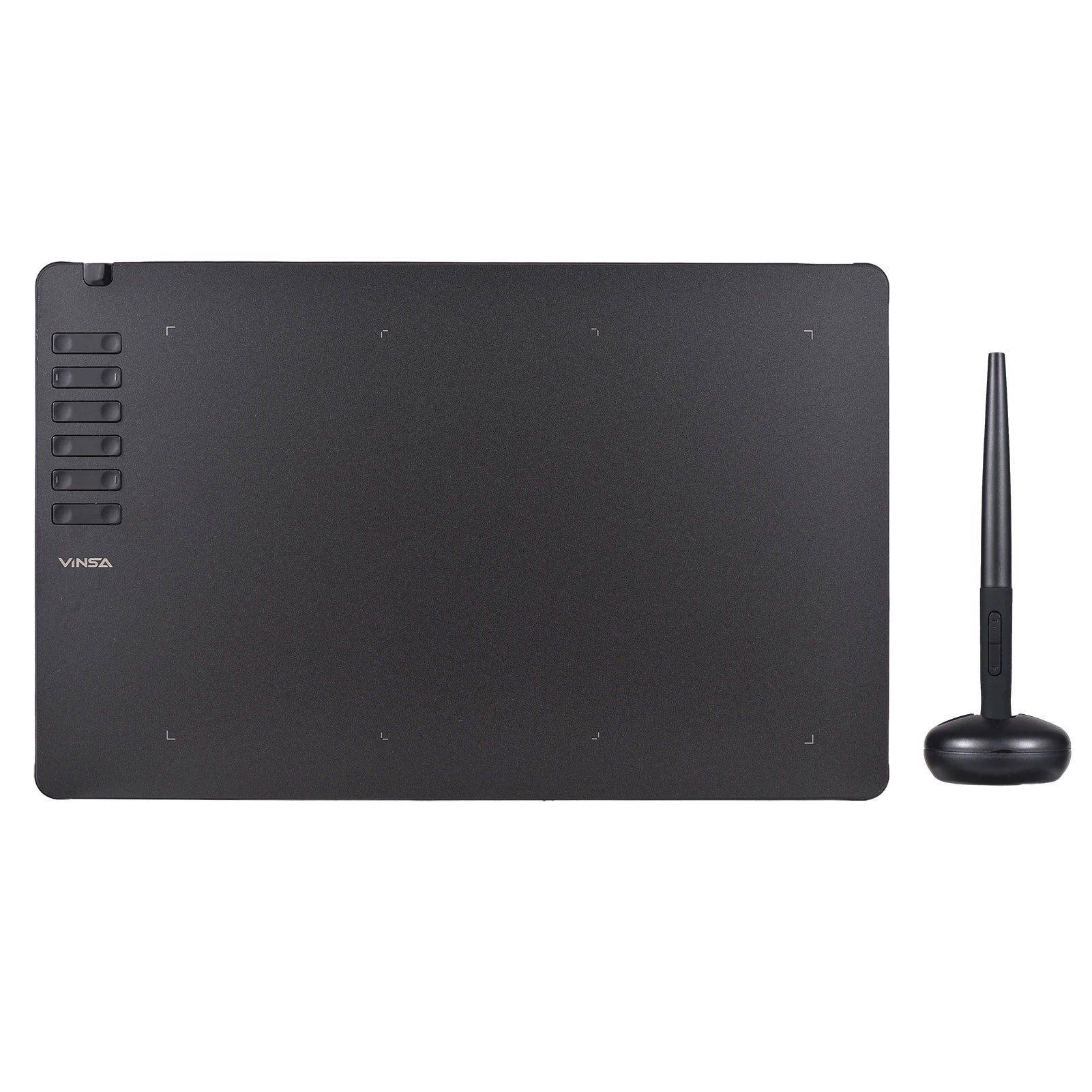 VINSA T1161 Graphics Drawing Tablet Ultra-thin Art Creation Sketch with Battery-free Stylus 8 Pen Nibs 8192 Levels Pressure