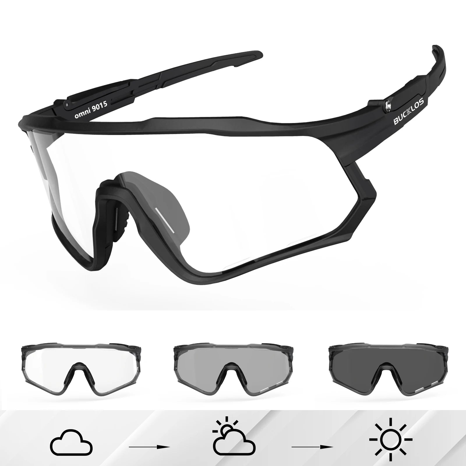 BUCKLOS Polarsized Cycling Glasses UV400 Road Mountain Bike Goggles TR-90 Frame Windproof Outdoor Sports Eyewear Cycling Parts