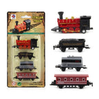 Car Vehicles Retro Steam Train Pull Back Model Diecast 1:60 Alloy Toy Train Kids Toys Set For Boys Gifts Kids Birthday