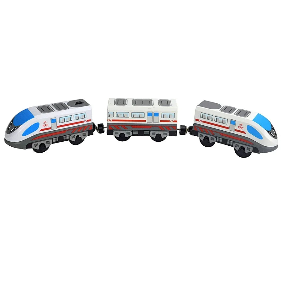 Locomotive Magnetic Car Electric Train Toys Fit All Brand Biro Wooden Diecast Slot Train Track Railway Educational Toys For Kids