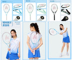 Kawasaki Light Tennis Rackets Set Carbon Composite Racquet Set KD1&PD1 Beginner Professional Shooting Men and Women Training Set