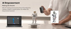 3DMakerpro Moose 3D Scanner, Al Visual Tracking, 0.07mm Resolution, 0.03mm Accuracy, Blue LED Light Source, 24-bit Color Camera, 10fps Frame Rate, Anti-Shake Lenses, Compatible with Windows/MacOS - Premium Version, Marker Fre