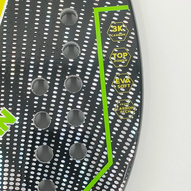 Camewin 3K Beach Tennis Racket Full Carbon Fiber Rough Surface Outdoor Sports Racket For Men Women Adult Tennis Racket The New