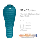 AEGISMAX Nano2 Upgrade 0 Degree 800FP Goose Down Sleeping Bag Outdoor Ultralight Camping Hiking Sleeping Bag for Men & Women