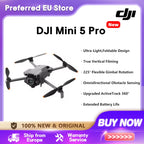 DJI Mini 5 Pro Ultra-Light & Foldable Drone with Camera 1-Inch CMOS Omnidirectional Obstacle Sensing ActiveTrack 360° 225° Gimbal Rotation 20km Transmission 4K Drone for Beginners C0