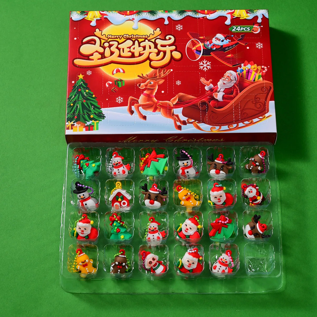 Explosive 24-HOLE Christmas Gift Set Christmas Students Cartoon Toys Creative Blind Box