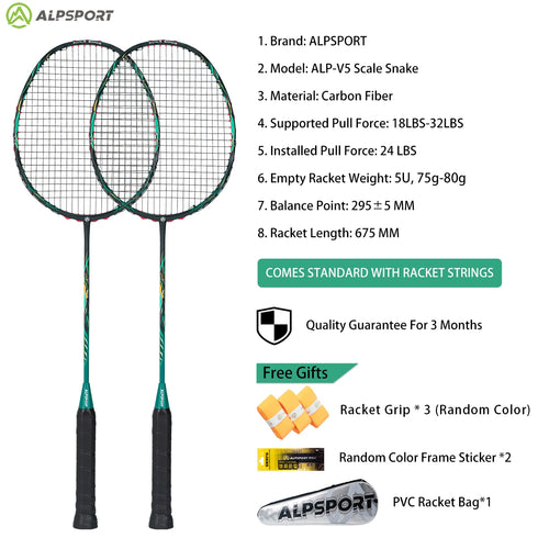 ALP ZJ2.0 Pro 4U 85g 100% Carbon Fiber + Titanium Alloy Badminton Racket Ultra-light Sports Equipment Racket Badminton Training