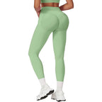 Gym Seamless Women Solid Waist Yoga Pants Three-section Waist Sexy Hip-lifting Tight Sports Pants Fitness Exercise Yoga Pants