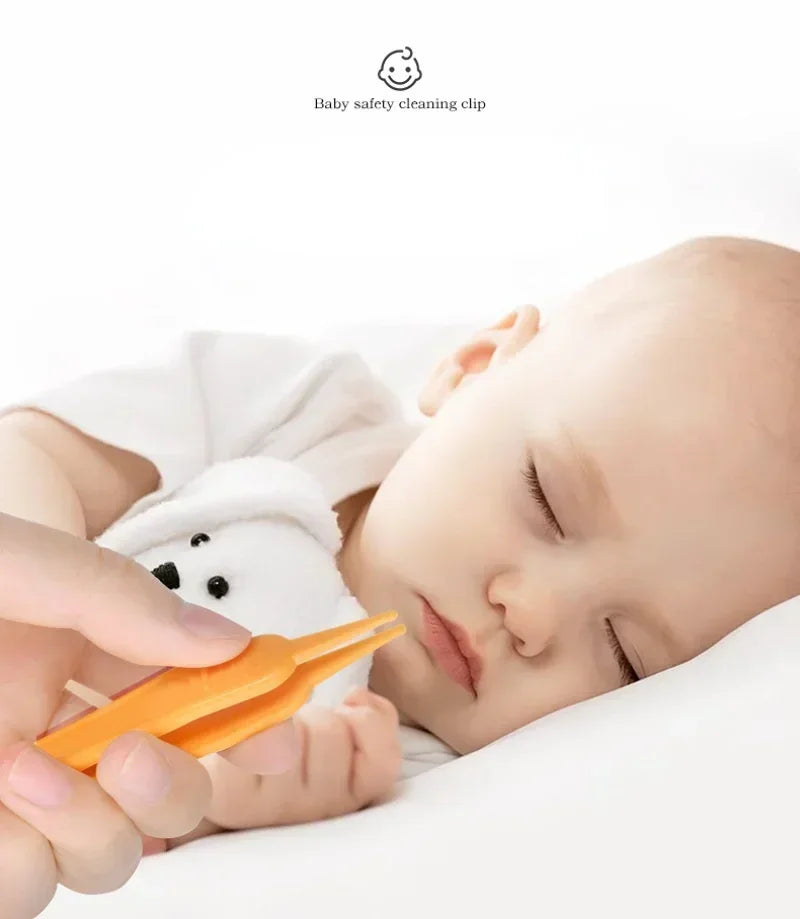 Baby Nose Cleaner Tool Toddler Nasal Cavity Care Supplies Kids Safety Tweezers Cleaning Forceps Baby Essentials Plastic Tweezers