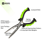 Booms Fishing F03 Multifunction Fishing Pliers Tools 23.5cm Straight Long Nose Stainless Steel Line Cutter Scissors Tools