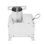 Portable Camping Wood Stove, Mini Stainless Steel Fire Pit for Outdoor Cooking, Hiking, BBQ, with Glass Window & Airflow Vents