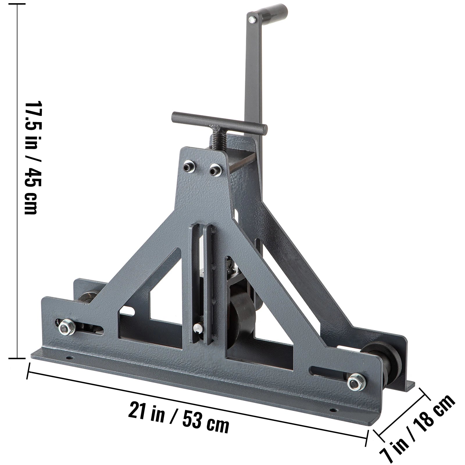 SucceBuy Manual Tube Roller Bender 1-1/2in For Mild Steel Cooper Adjustable Manual Square Rectangular Tube Bending Rolling Tool