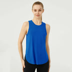 WANAYOU Sleeveless Women Yoga Shirts Quick Drying Sports Tank Tops Workout Running Vest Breathable Round Neck Gym Shirts