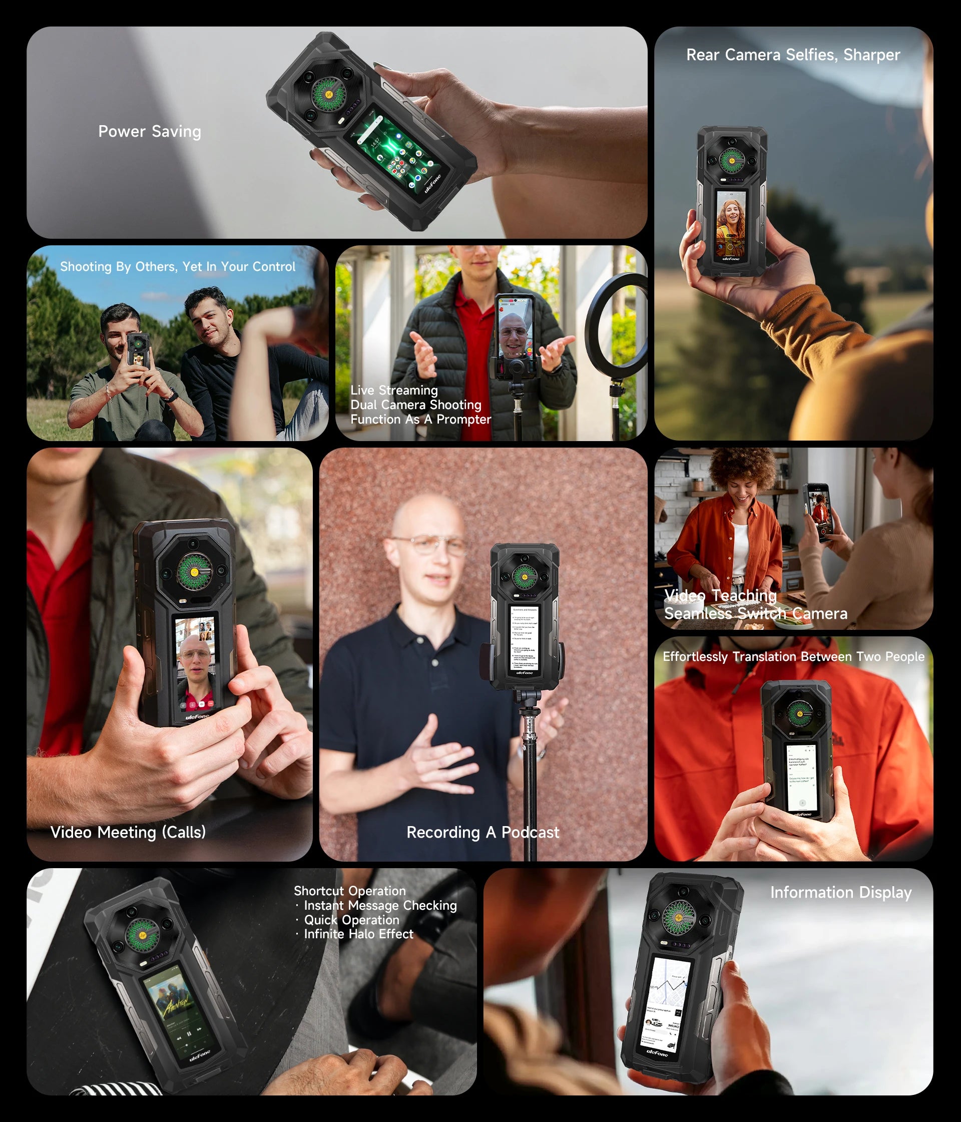Ulefone Armor 33 Pro 5G Rugged Phone 25500 mAh 512GB ROM 120Hz 6.59”3.4" Rear Screen NFC Android Smartphone