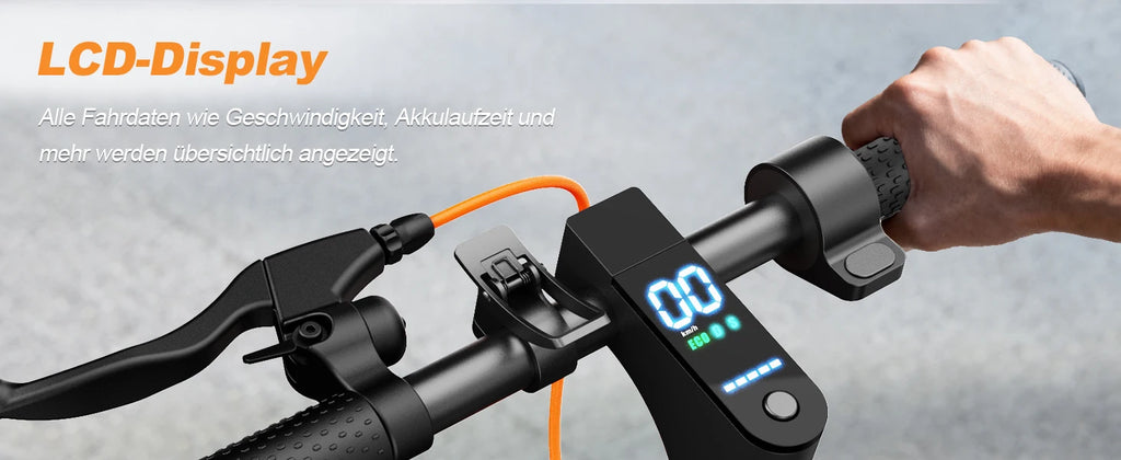 TODIMART T6 ABE E Scooter Mit Straßenzulassung, 30-35 km range, 350-500W brushless motor, dual brakes, and 8.5-inch run-flat tires