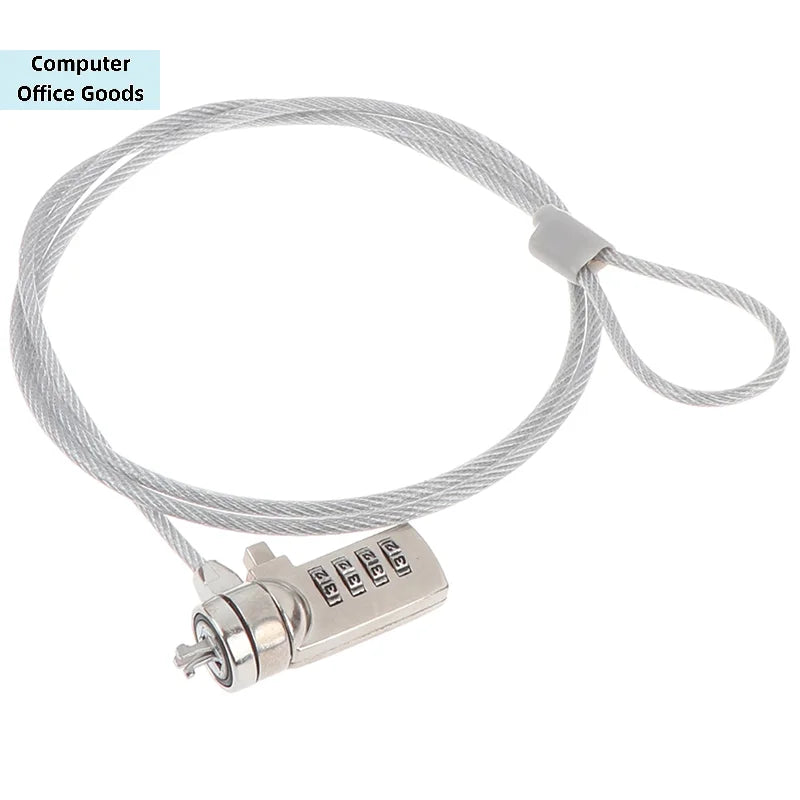 【4 Digit Security Password Computer Lock Anti-theft Chain For Notebook PC Laptop】