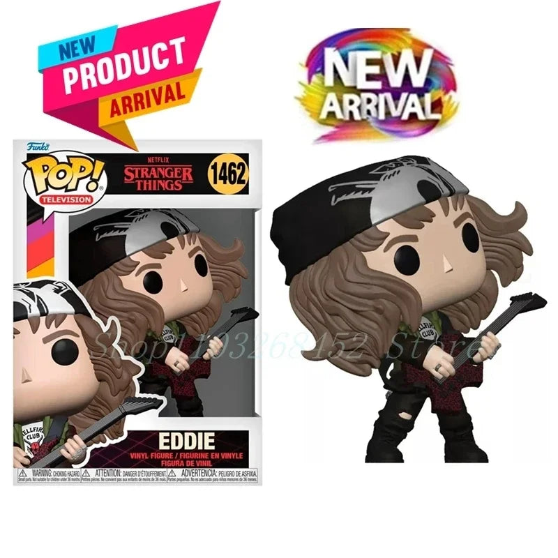 NEW!!! FUNKO POP Stranger Series #1462 Eddie #1250 Dustin Steve Robin Eleven Vinyl Action Figure Collection Models for Gifts