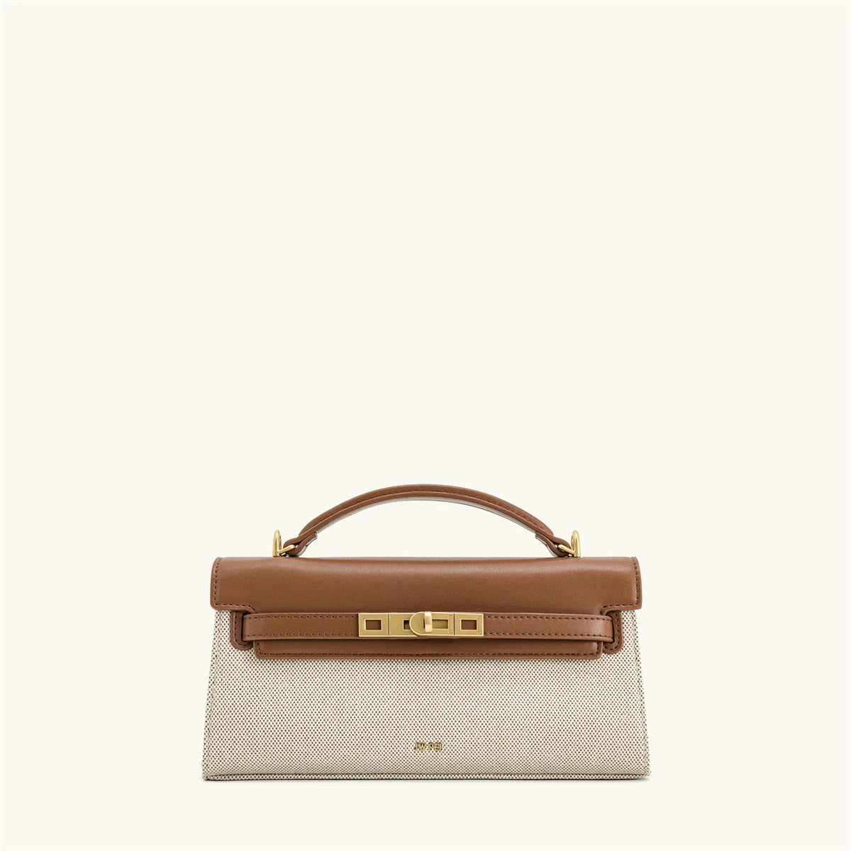 Luxury Leather and Woven Handbag with Vintage Metal Buckle, Elegant Short Handle, Stylish Women’s Tote for Evening & Daily Use