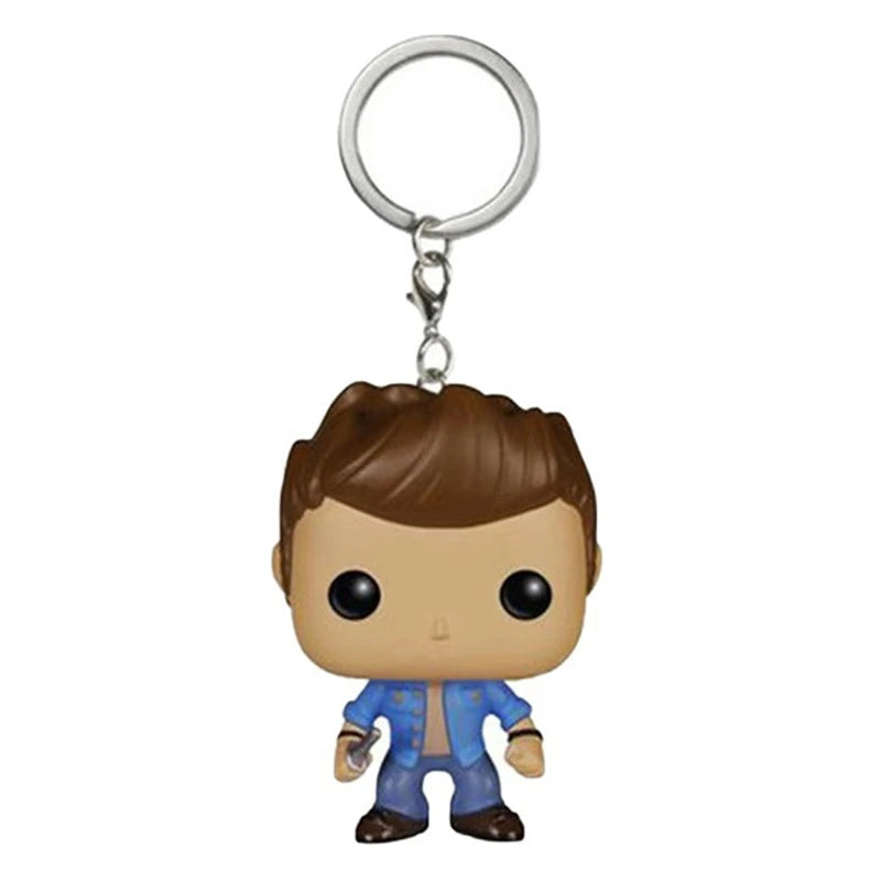 FUNKO POP Supernatural  New Character Castiel with Wing Sam KEYCHAIN Toy Vinyl Figure Collection Pocket  Key Chain Toys