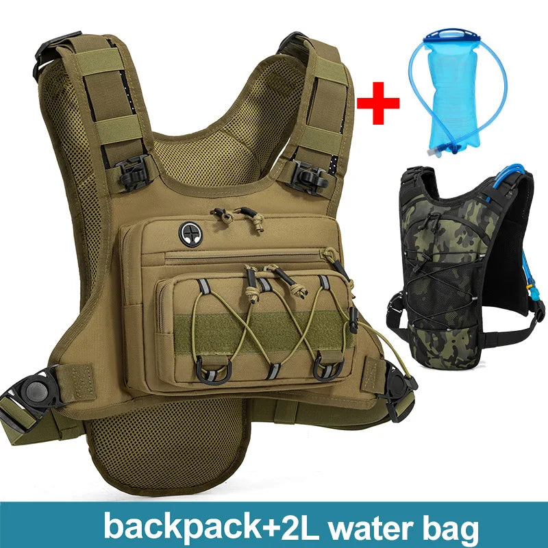 Running Chest Pack Hydration Vest For Cycling Hiking Bicycle Race Marathon Bag Men Women Sports Tactical Pouch Camping Backpack