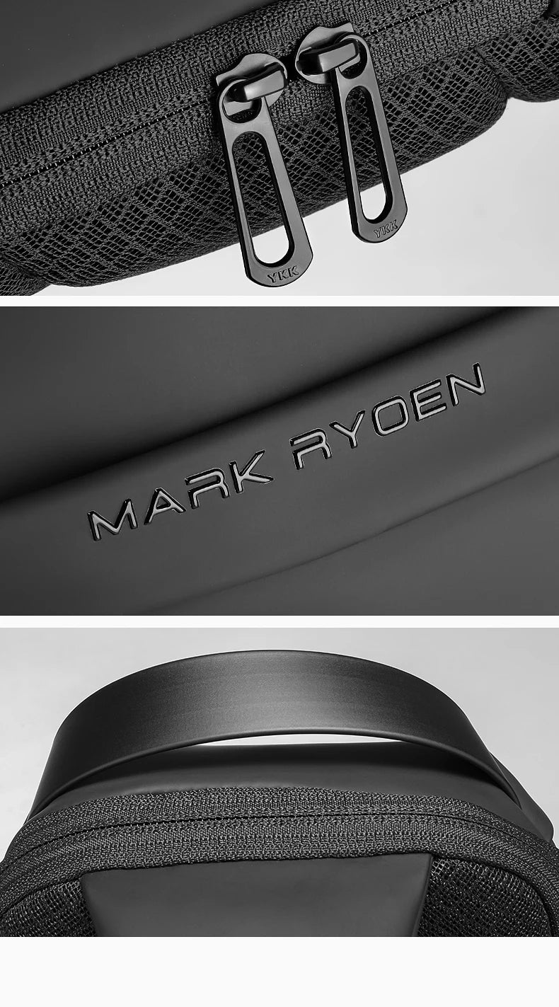 Mark Ryden Men Bag Oxford Sling bag 7.9 inch Male Chest Bag Crossbody Bag For Man Moto Biker Shoulder Bags Black New Fashion Bag