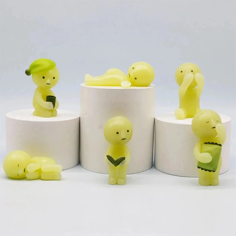 Surprise Gift blind box action figures Yoga Bedroom series multiple doll green noctilucent mysterious decoration model for toy