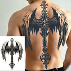 Magic Juice Ink Waterproof Tattoo Stickers Full Back Large Size Herbal Juice Temporary Tattoos Men Body Art Dragon Tiger